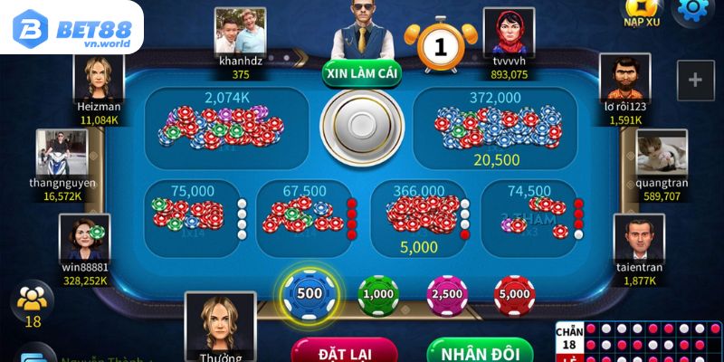 Điểm danh những game bài được yêu thích tại BET88